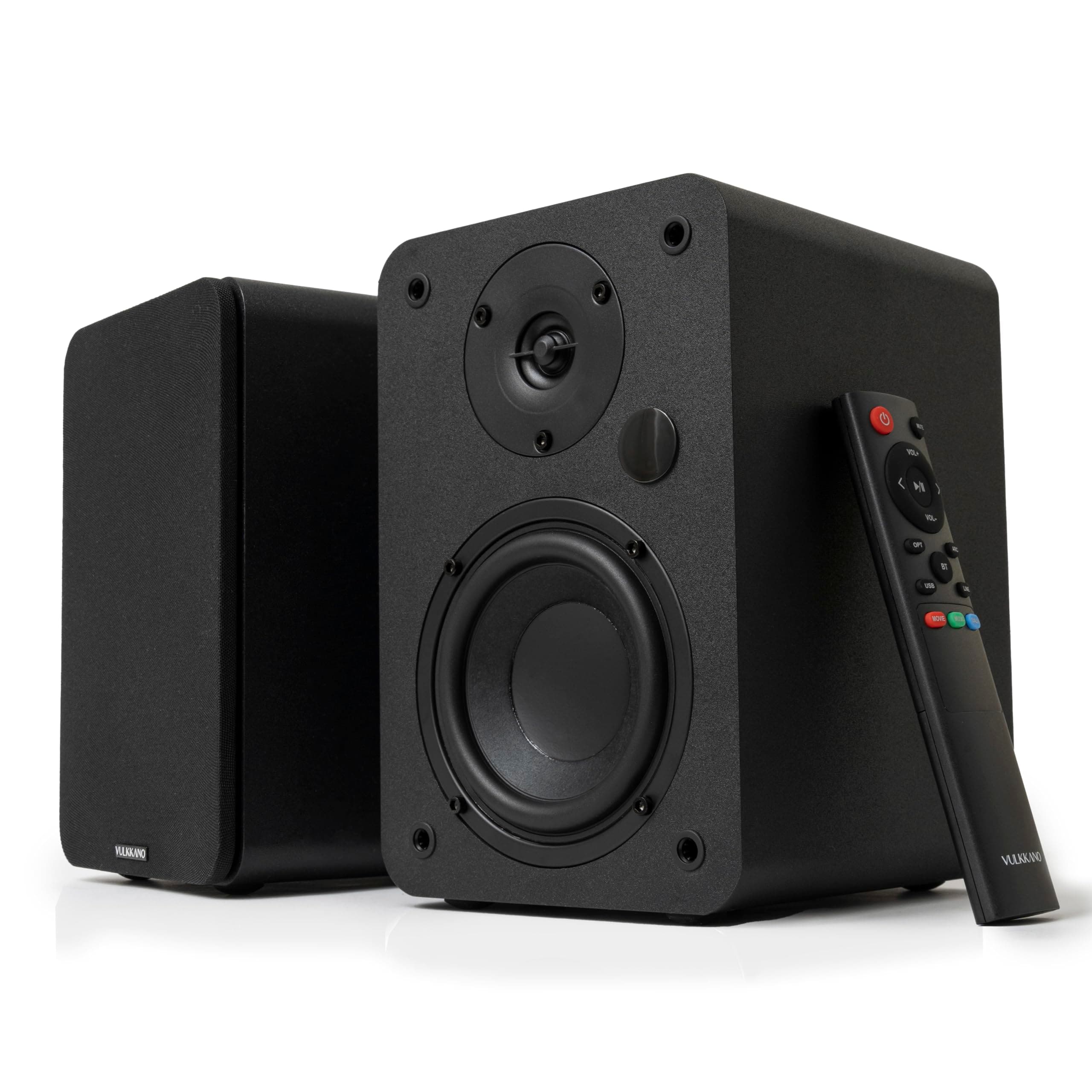 VULKKANO A4 ARC Aktif Hoparlör Siyah (HDMI ARC, RCA, Bluetooth, Optik, USB, Sub Out)