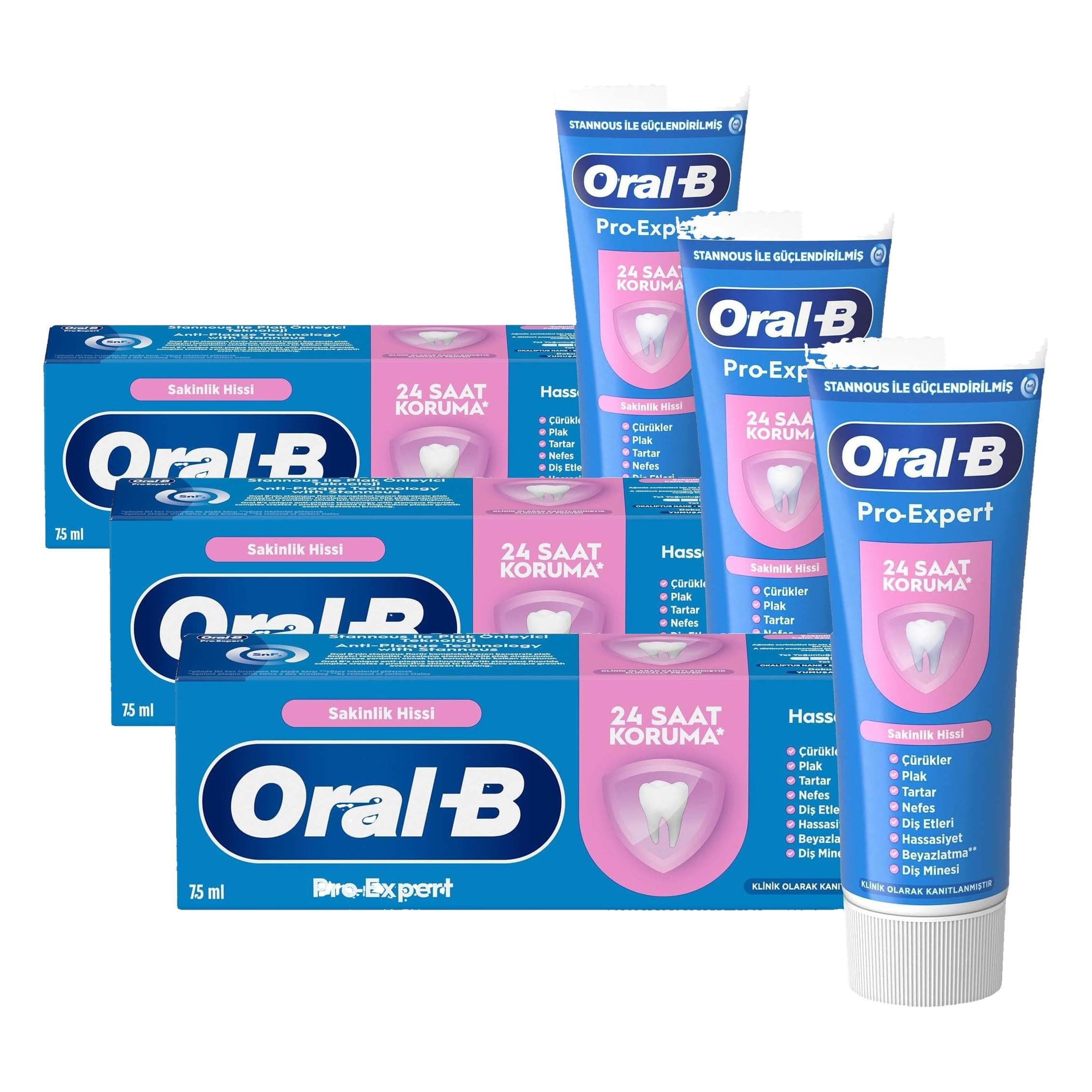 Oral-B Pro-Expert Hassas Sakinleştirici Etki Diş Macunu 75ml (3 paketi)