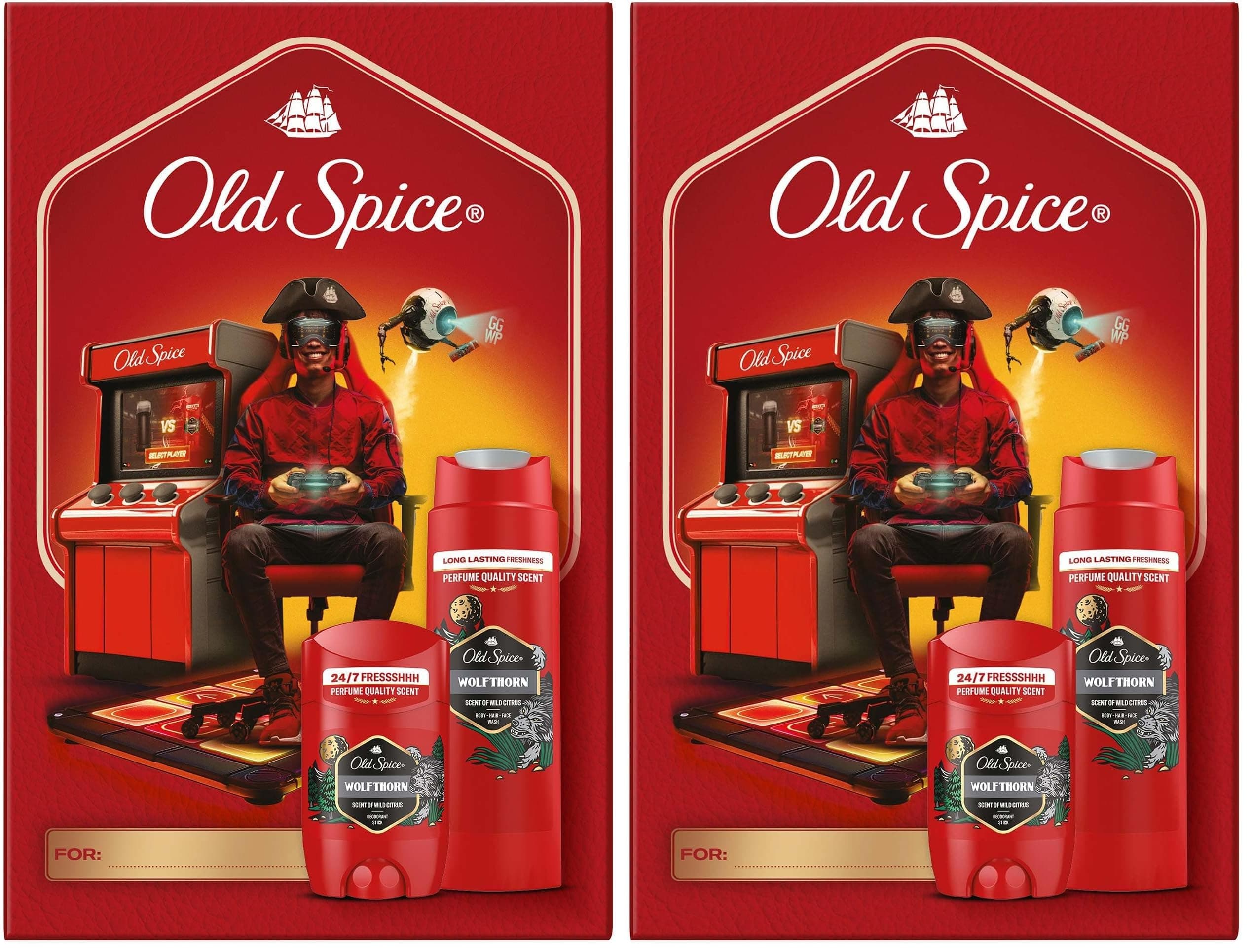 Old Spice Wolfthorn Erkek Hediye Seti: Stick Deodorant ve Duş Jeli (2 paketi)