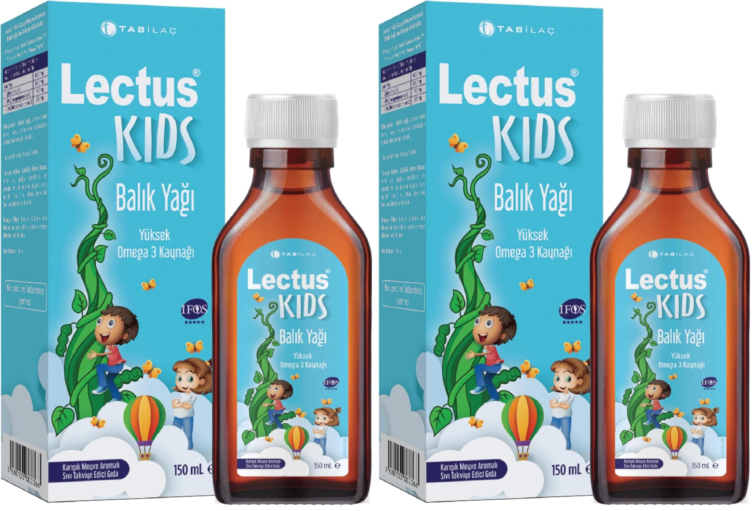 Lectus Kids Balık Yağı Karışık Meyve Aromalı (2 paketi)