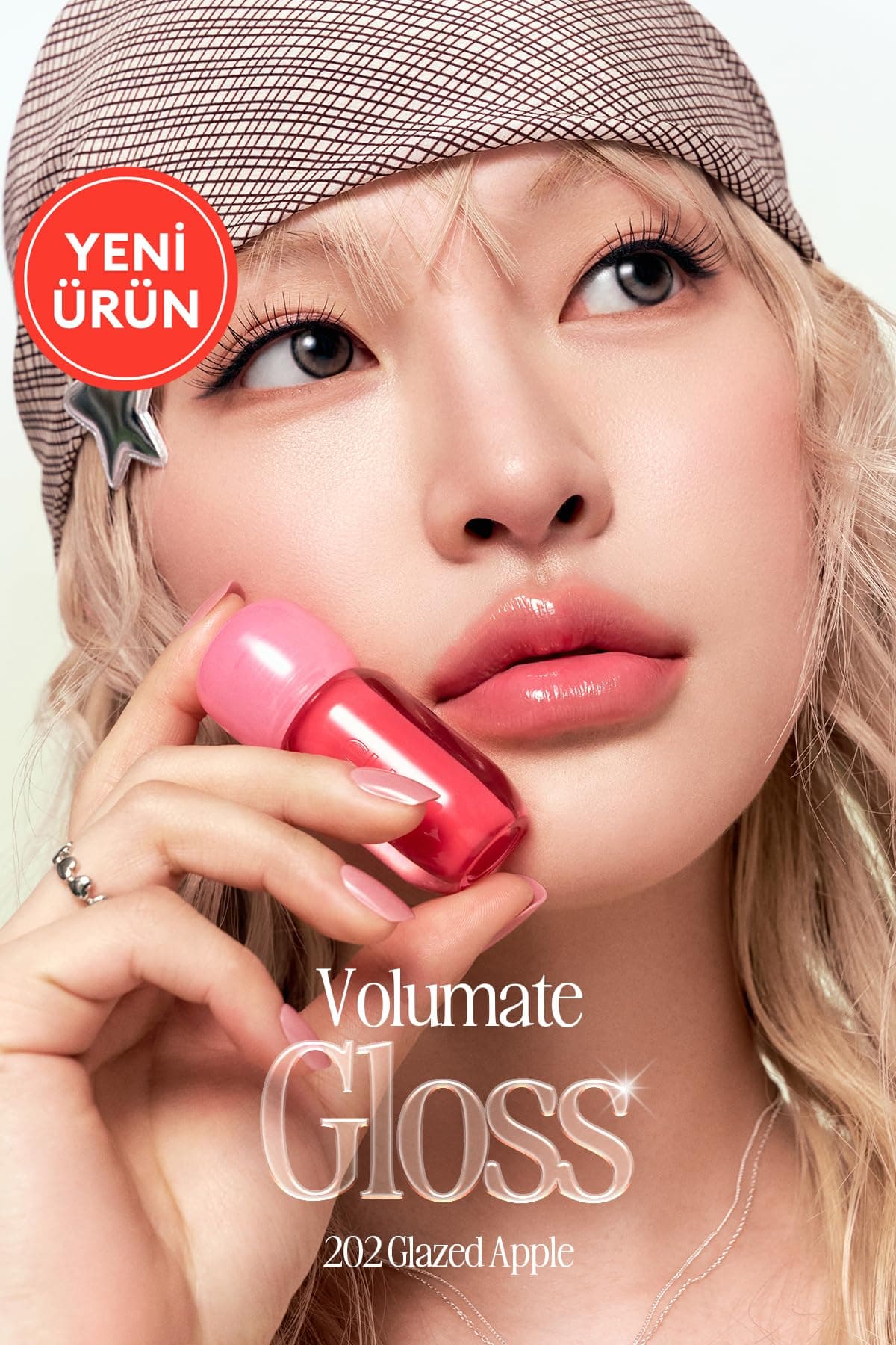CLIO, Pigmentli, Parlak Bitişli Dolgunlaştırıcı Lip Gloss Volumate Gloss 202 Glazed Apple