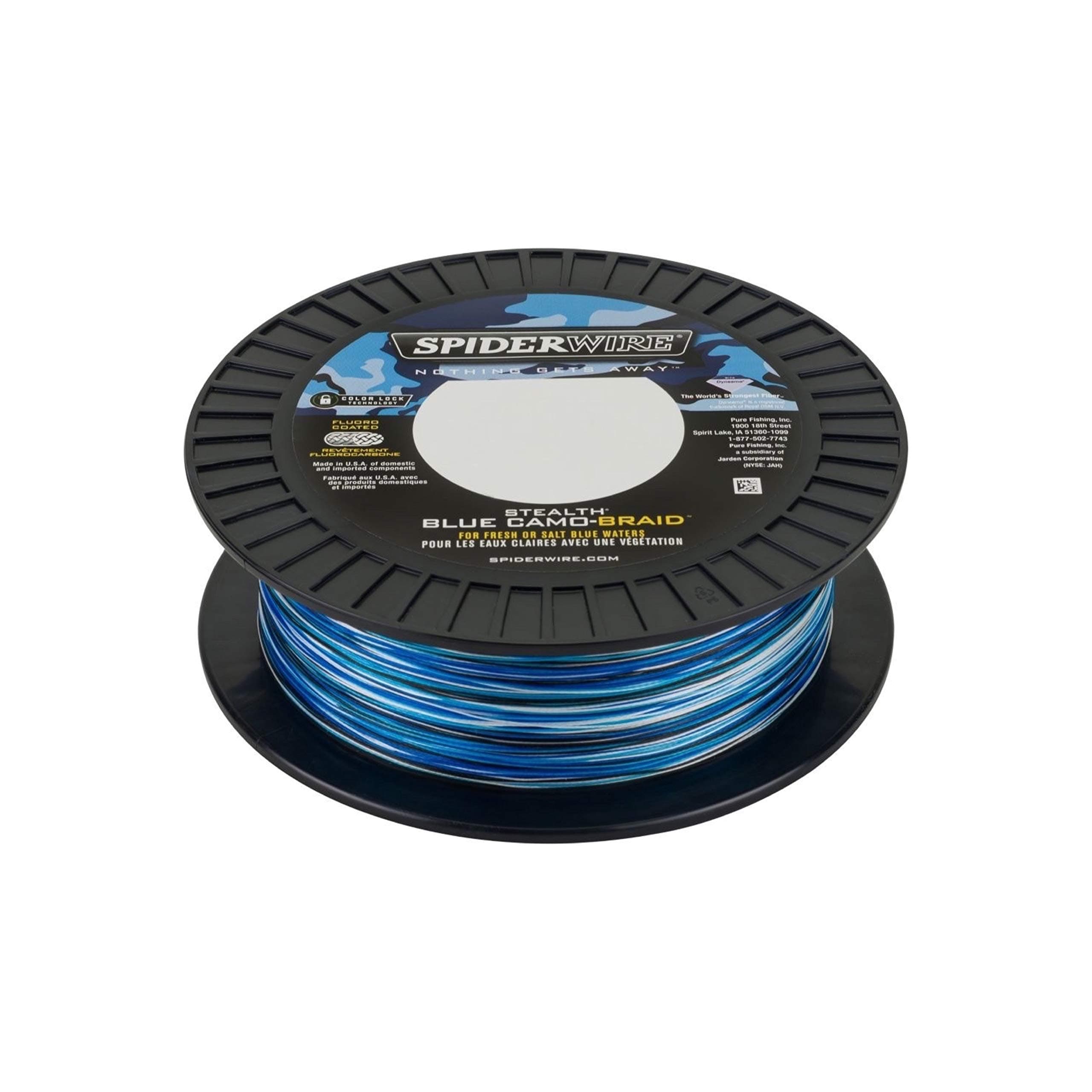 Spiderwire Stealth Superline, Mavi Kamuflaj, 150 Yard, Tek Telli, Naylon Tel Olta