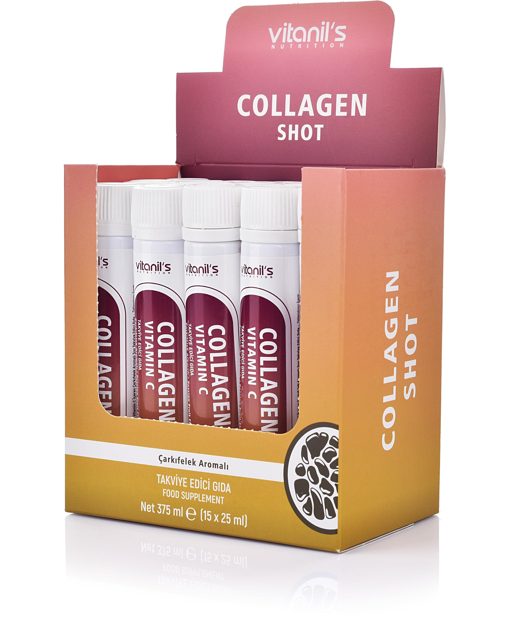 Vitanils Kollajen Shot Çarkifelek Aromali - 25Mlx15