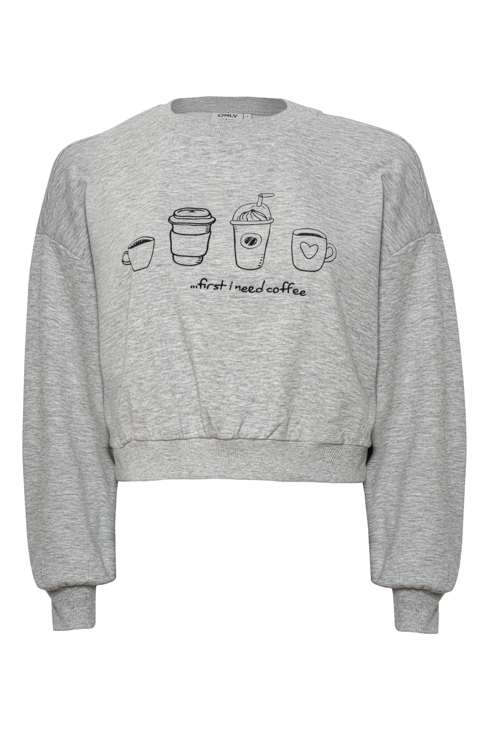ONLCATE L/S COFFEEE O-NECK BOX SWT Sweatshirt Kadın