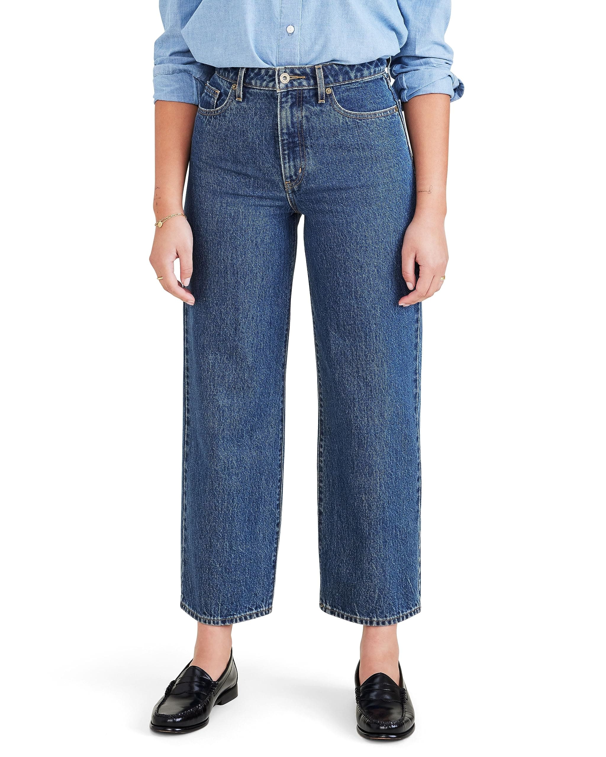 Dockers High Waist Jean Cut Straight Fit Pantolon Klasik Pantolon Kadın