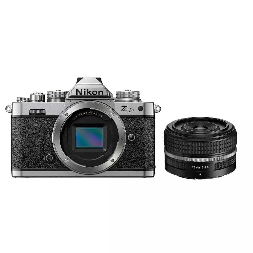 Nikon Z fc KIT Z 28 1:2.8 SPEZ. Edition (20.9 MP, OLED vizör, 2.36 milyon piksel, saniyede 11 kare, odaklama asistanlı hibrit AF, ISO 100-51.200, 4K UHD video) gümüş/siyah