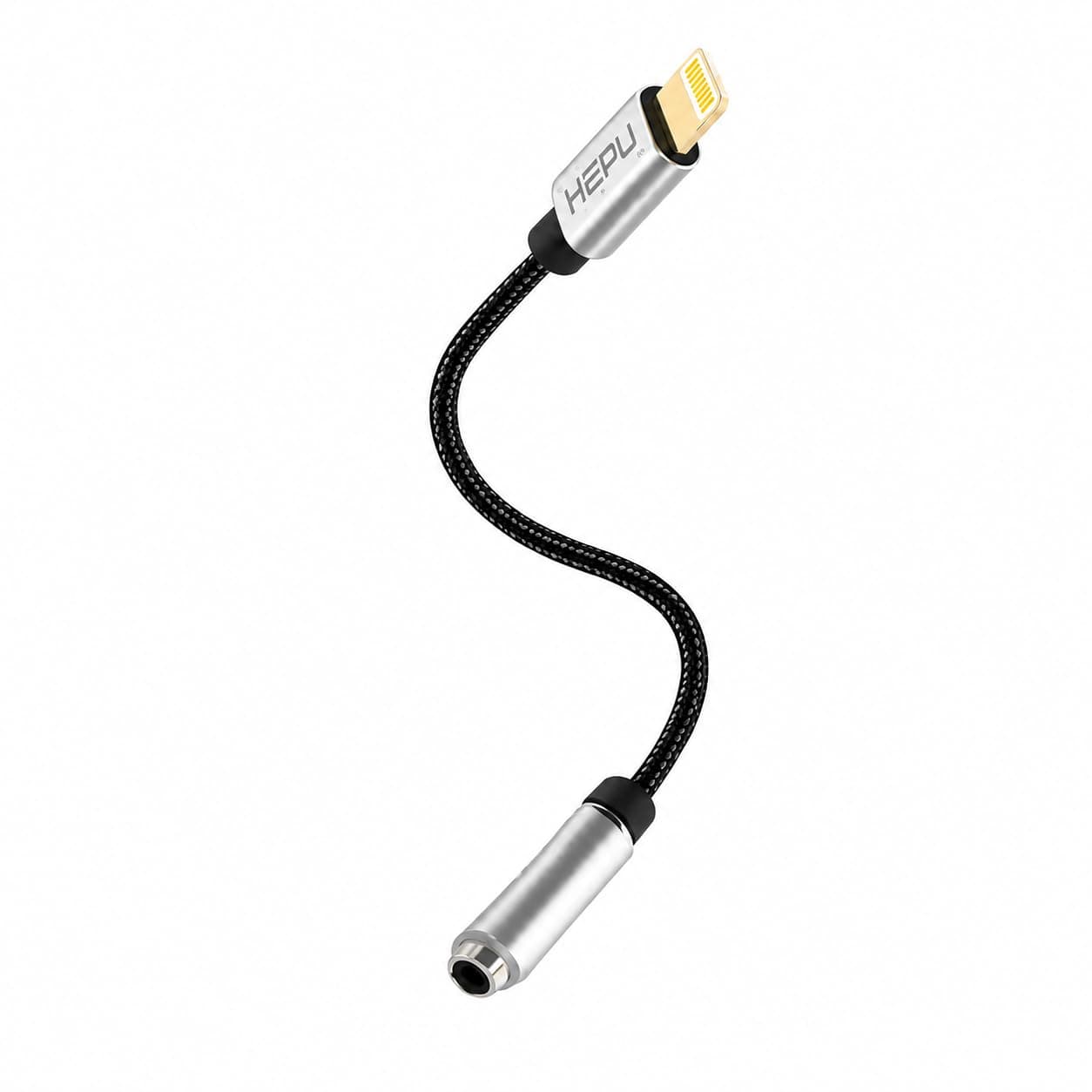 HEPU HP-19 iOS AUX Dönüştürücü – Lightning Girişli iPhone & iPad için Ses Adaptörü (30 cm)