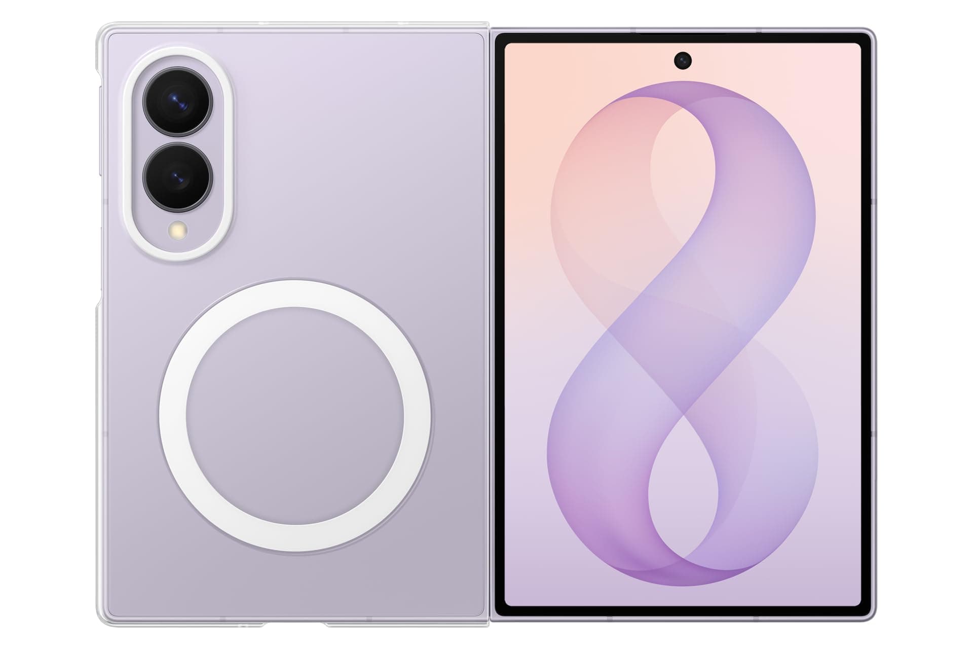 Galaxy Z Fold8 Şeffaf Magnet Kılıf - Şeffaf