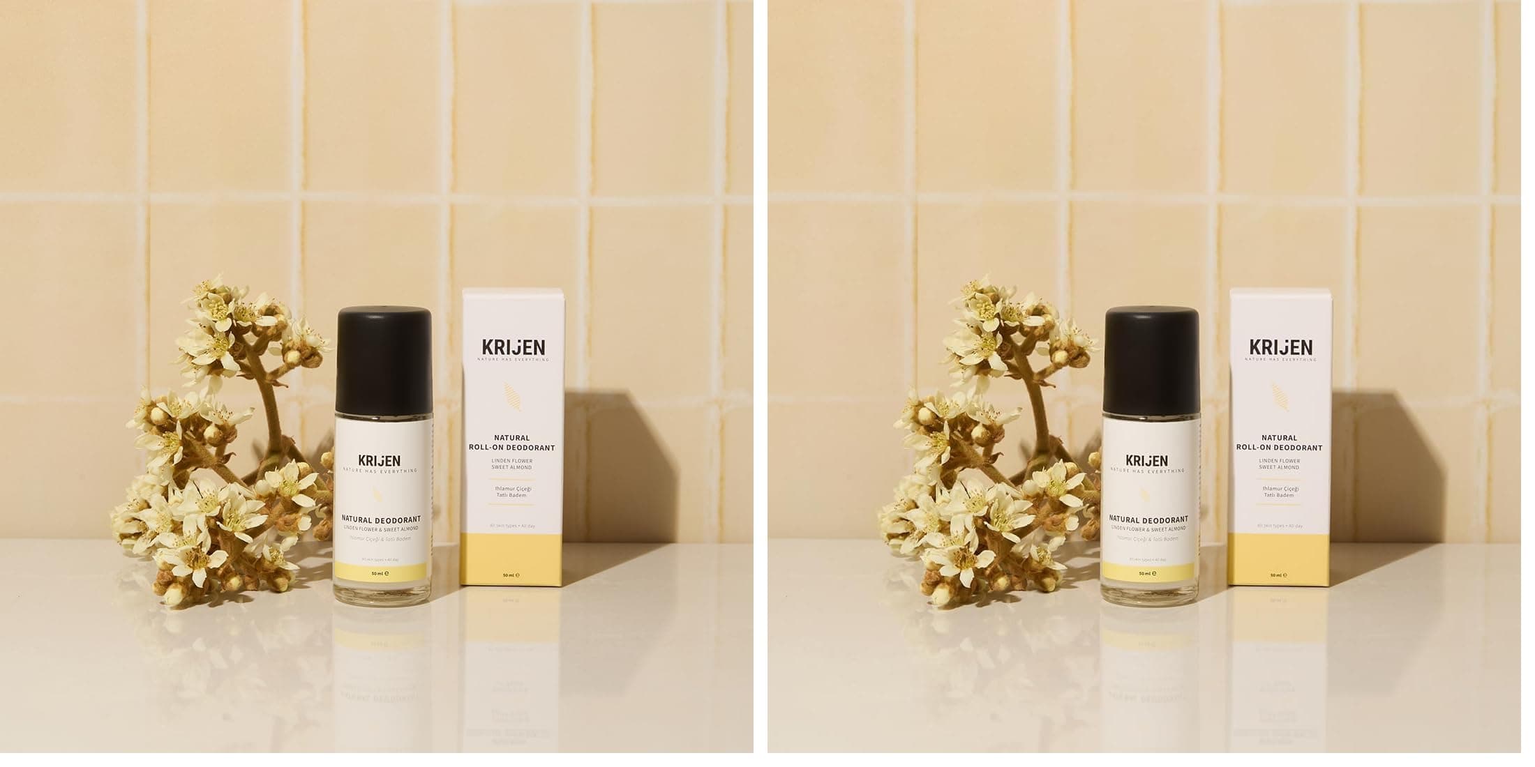 Ihlamur Çiçeği & Tatlı Badem Roll-On Deodorant 50 Ml-Bitkisel Ter Kokusu Önleyici (2 paketi)