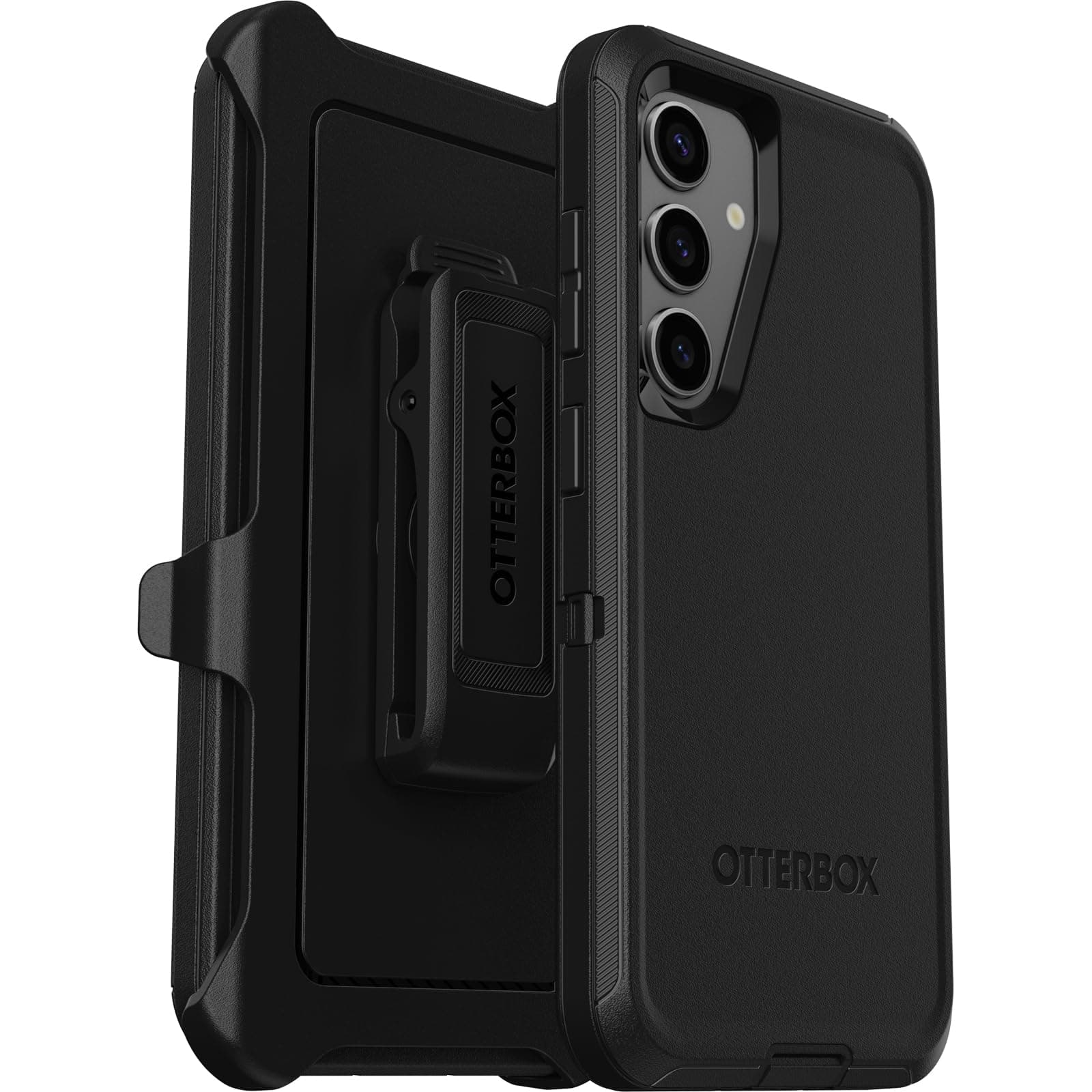 OtterBox Defender Samsung Galaxy S24 için kılıf, darbeye dayanıklı, düşmeye dayanıklı, ultra sağlam, koruyucu kılıf, askeri standartlara göre 5 x test edilmiştir, siyah