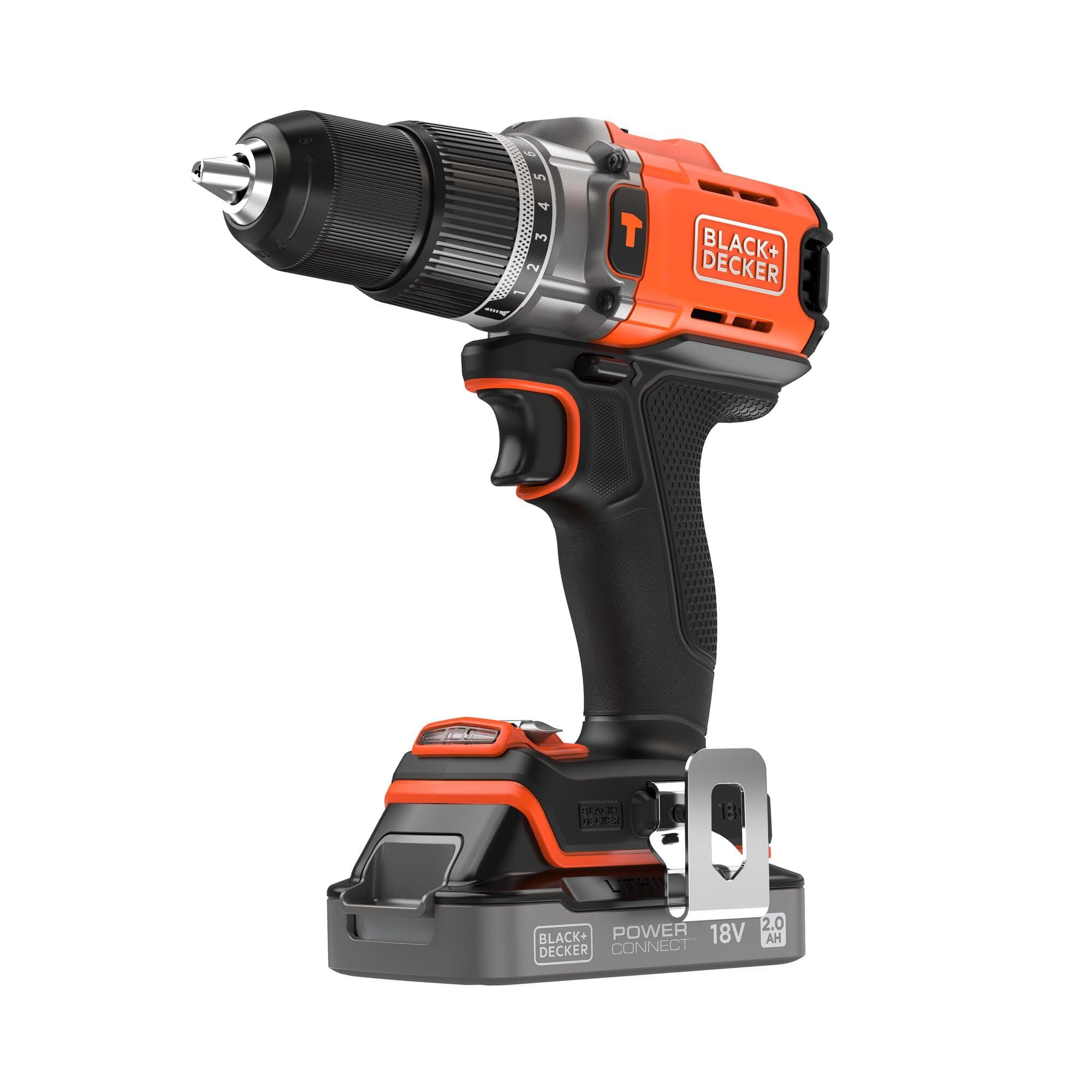 Black + Decker BCD383D1XK-QW 18V POWERCONNECT Kablosuz Darbeli Matkap (1x 2 Ah Şarj Göstergeli Pil, 1A Şarj Cihazı ve Taşıma Çantası ile)