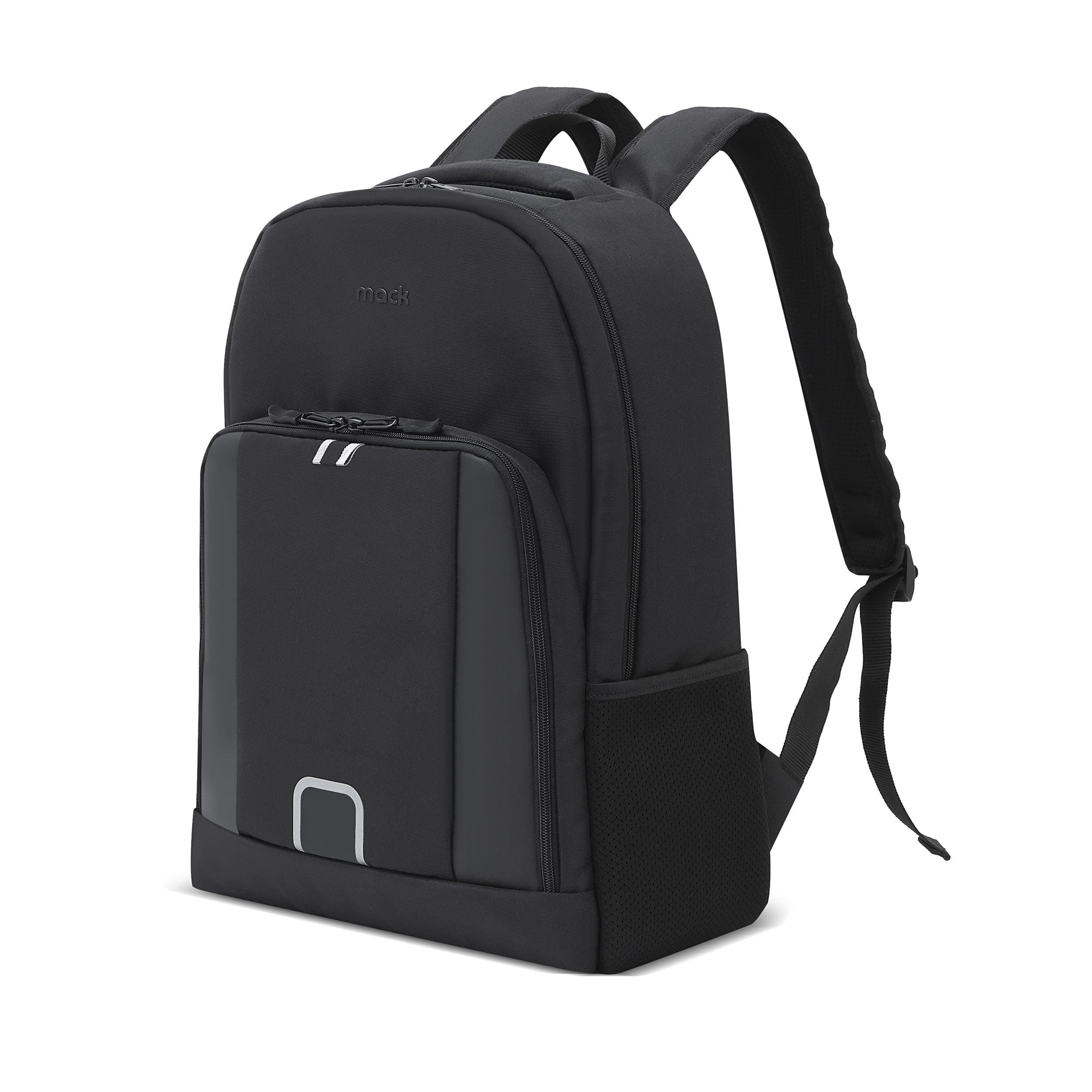 Mack Luna Eco MCE-1201 Çevre Dostu Reflektörlü Laptop Çantası, Seyahat Sırt Çantası, Macbook Sırt Çantası, Erkek Kadın 15.6 inç Bilgisayar Çantası, Siyah